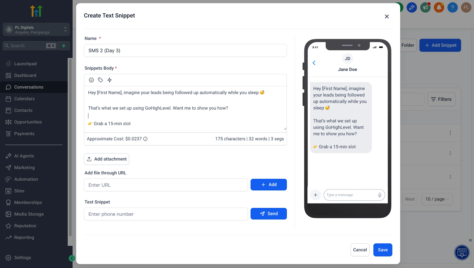 Prebuilt Email, SMS & DM Campaigns